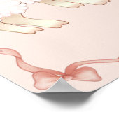 Girly Pink Lamb Baby shower Welkom Poster (Hoek)