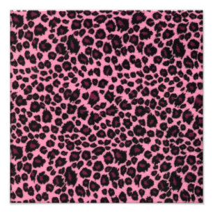 Girly Pink Leopard Cheetah Print Foto Afdruk