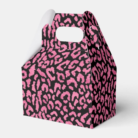 Girly Pink Leopard Gable Bedankdoosjes (Achterkant)