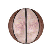 Girly Pink Leopard Print Basketbal (Verticaal)