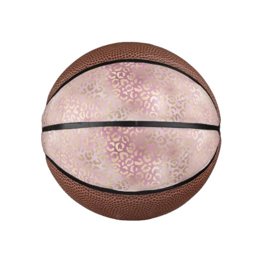 Girly Pink Leopard Print Basketbal (Voorkant)