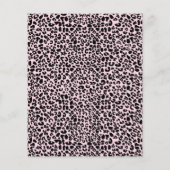 Girly Pink Leopard Print Cute Bow Boutique Price Flyer (Achterkant)