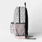 Girly Pink Leopard Print gepersonaliseerd Bedrukte Rugzak (Rechts)