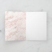 Girly Pink Leopard Print Hart Goud Glitter Love Kaart (Binnen)