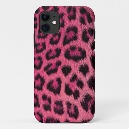 Girly Pink Leopard Print iPhone 5 Hoesje (high res (Achterkant)