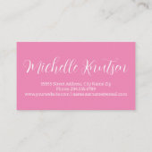 Girly Pink Make-up Artiest Haarsalon Visitekaartje (Achterkant)