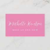 Girly Pink Make-up Artiest Haarsalon Visitekaartje (Voorkant)