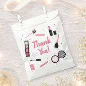 Girly Pink Makeup Glamor Birthday Favor Bags Bedankzakje (Geknipt)
