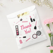 Girly Pink Makeup Glamor Birthday Favor Bags Bedankzakje (Gezegeld)