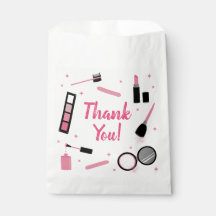 Girly Pink Makeup Glamor Birthday Favor Bags