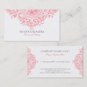 Girly Pink   Mandala Swirls Visitekaartje (Voorkant / Achterkant)