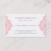 Girly Pink   Mandala Swirls Visitekaartje (Achterkant)