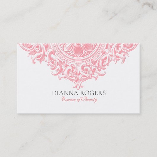 Girly Pink   Mandala Swirls Visitekaartje (Voorkant)