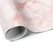 Girly Pink Marble en Glitter Cadeaupapier (Rol Hoek)