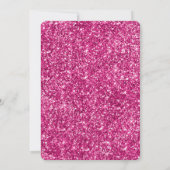 Girly Pink Marble Glitzy Black Glitter Wimpers Kaart (Achterkant)