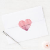 Girly Pink Mermaid Hart Sticker (Envelop)