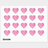 Girly Pink met een uitgelekte liefdeshomemade met  Hart Sticker (Vel)