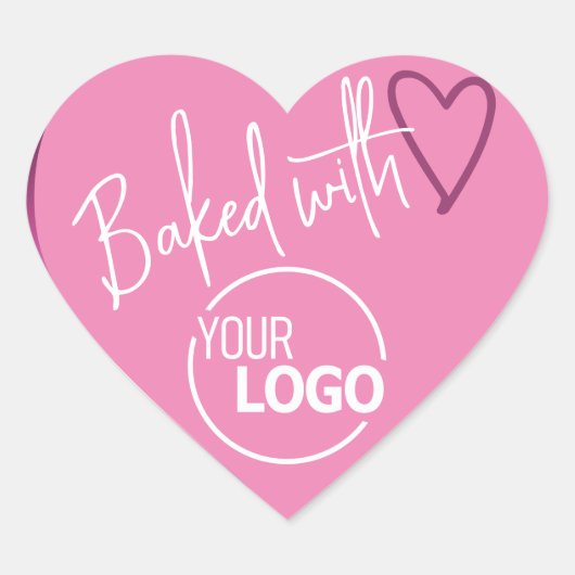 Girly Pink met een uitgelekte liefdeshomemade met  Hart Sticker (Voorkant)
