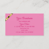 Girly Pink met Monogram Patterned Letters Modern Visitekaartje (Achterkant)