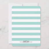 Girly Pink Mint Gold Baby shower Kaart (Achterkant)