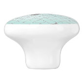 Girly Pink Mint Silver Glitter Mermaid Keramische Knop (Zijkant)