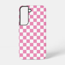 Girly Pink Modern Checkerboard Pattern