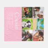  Girly Pink Modern Fun 6 Photo Neef Fleece Deken (Voorkant (Horizontaal))