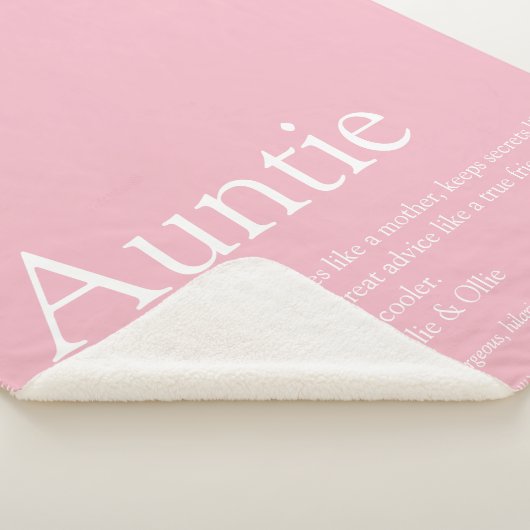 Girly Pink Modern Fun Cool tante Quote Sherpa Deken (3/4)