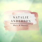 Girly Pink Modern Watercolour Branding Sign Raamsticker (Vel 3)