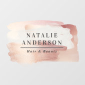 Girly Pink Modern Watercolour Branding Sign Raamsticker (Vel)