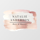 Girly Pink Modern Watercolour Branding Sign Raamsticker (Vel)