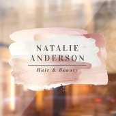 Girly Pink Modern Watercolour Branding Sign Raamsticker (Vel 2)