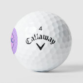 Girly Pink Monogram Golf Balls Golfballen (Logo)