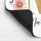 Girly Pink Monogram Muismat (Hoek)