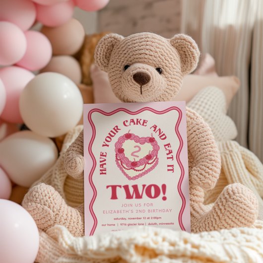 Girly Pink, neem je taart en eet het op twee verja Kaart