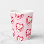 Girly Pink, neem je taart en eet het op twee verja Papieren Bekers (Voorkant)