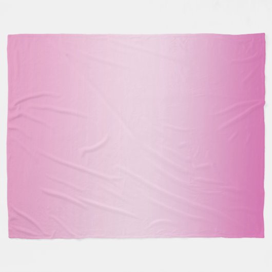 Girly Pink Ombre Fleece Deken (Voorkant (Horizontaal))