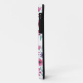 Girly Pink Paarse Blauwgroen Waterverf Floral Mono Case-Mate iPhone Case (Achterkant/links)