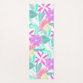 Girly Pink Paarse Blauwgroen Waterverf Flowers Lea Yogamat (Voorkant)