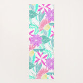 Girly Pink Paarse Blauwgroen Waterverf Flowers Lea Yogamat (Achterkant)