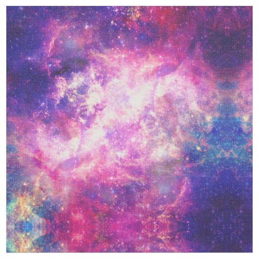 Girly Pink Paarse Space Nebula Galaxy Stof (Close Up)