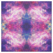 Girly Pink Paarse Space Nebula Galaxy Stof (Swatch)