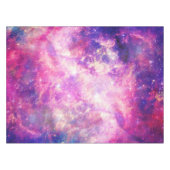 Girly Pink Paarse Space Nebula Galaxy Tafelkleed (Voorkant (Horizontaal))