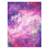 Girly Pink Paarse Space Nebula Galaxy Tafelkleed (Voorkant)