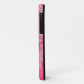 Girly Pink Paisley Patroon met naam Case-Mate iPhone Case (Achterkant/links)