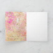 Girly Pink Peach Glam Gold Leopard Print Kaart (Binnen)