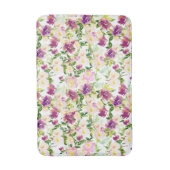 Girly Pink Peach Paarse Burgundy Waterverf Floral Badmat (Voorkant Verticaal)