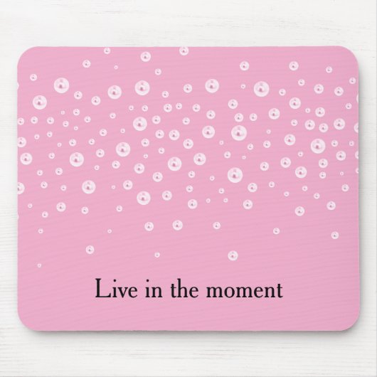 Girly Pink Pearls Muismat (Voorkant)