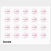 Girly Pink Personalized 21 Ronde Sticker (Vel)