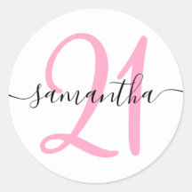 Girly Pink Personalized 21